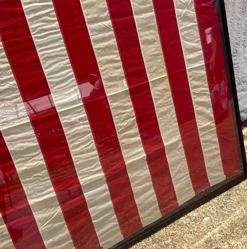 An incredible vintage Monumental American flag. A chic vintage 48 star version in great vintage condition. The 48 star flag was last used in 1959. Professionally mounted and framed. Two flags available on my page. Acquired from a Palm Beach estate. 