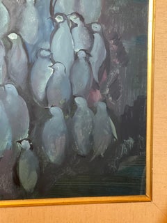 Vintage Framed Abstract Painting by Albert Patecky, Signed