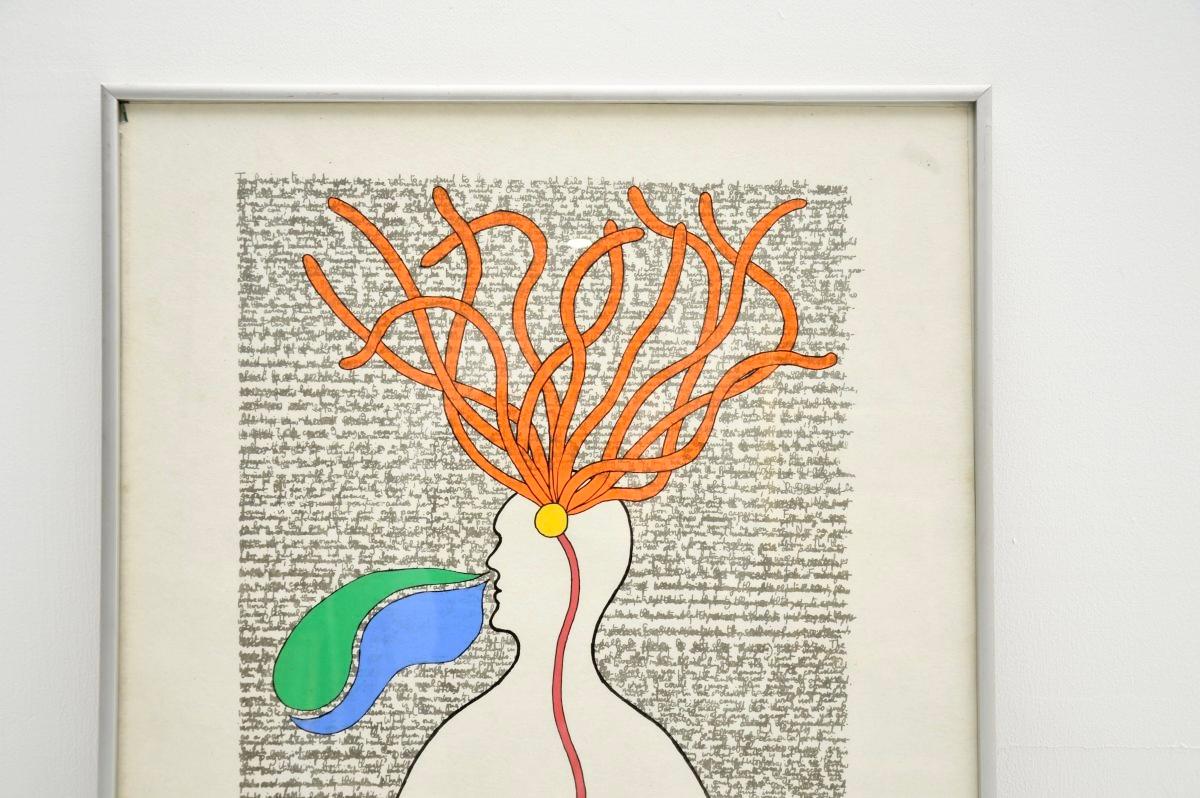 Eine hervorragende und sehr seltene limitierte Auflage einer gerahmten und signierten Lithographie von Peter Schmidt - Flowing in the Right Directional.

Dieses Exemplar trägt die Nummer 11 / 35 und stammt aus dem Jahr 1971. Es hat ein wenig
