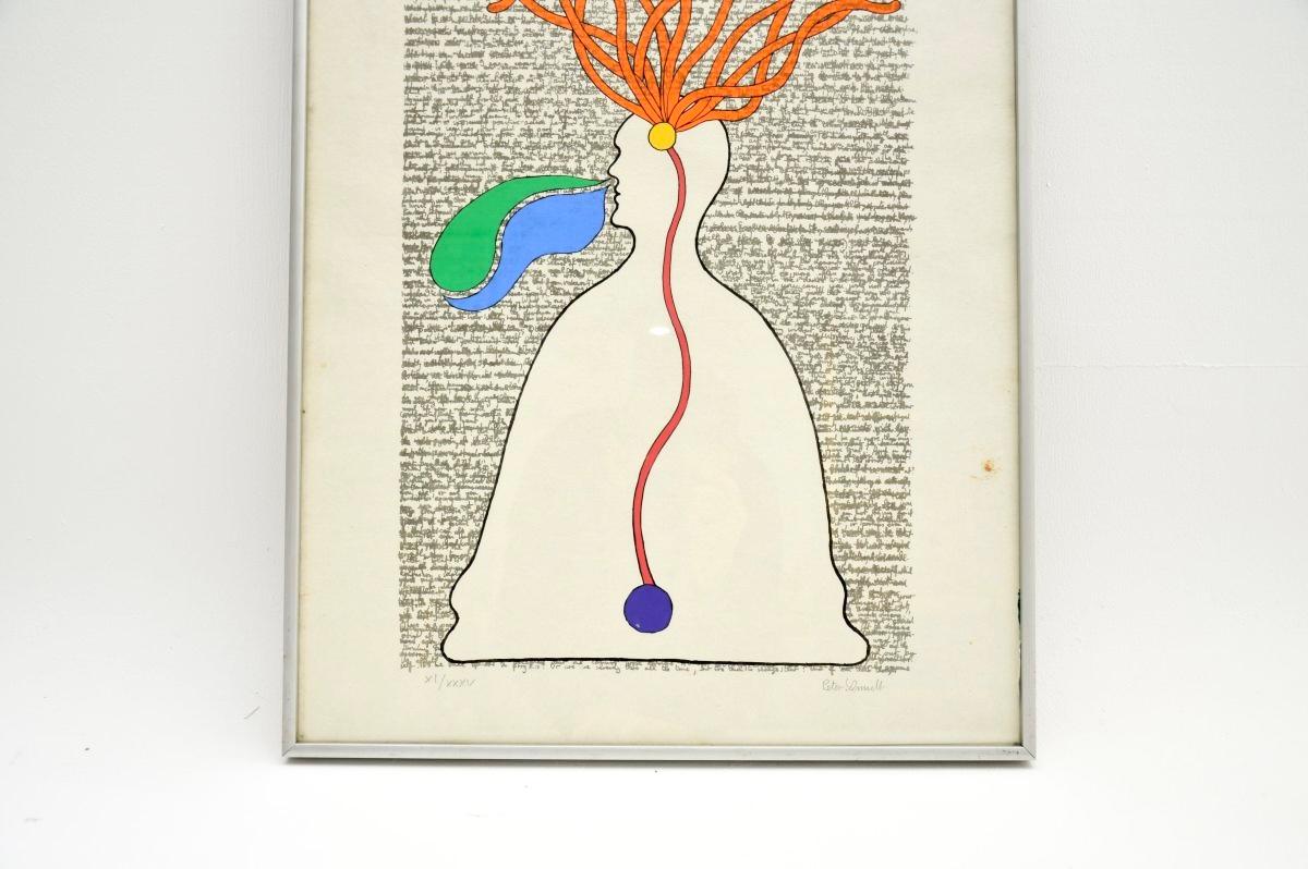 Gerahmter und signierter Lithographie-Druck von Peter Schmidt - The Flowing in the Rig im Zustand „Gut“ im Angebot in London, GB