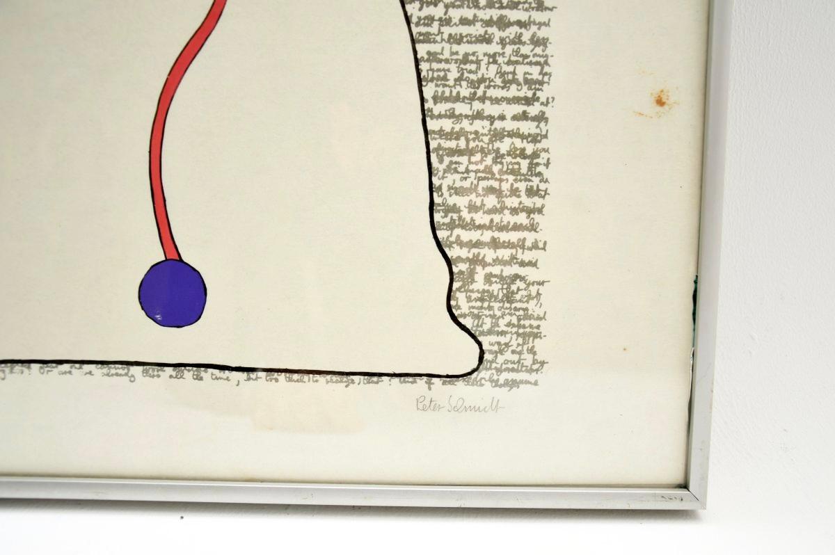Gerahmter und signierter Lithographie-Druck von Peter Schmidt - The Flowing in the Rig (Papier) im Angebot