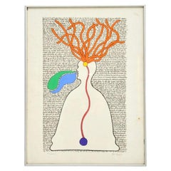Stampa litografica d'epoca incorniciata e firmata di Peter Schmidt - Flowing in the Rig