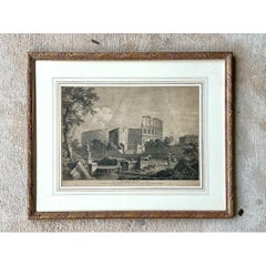 Vintage Framed Architectural Print