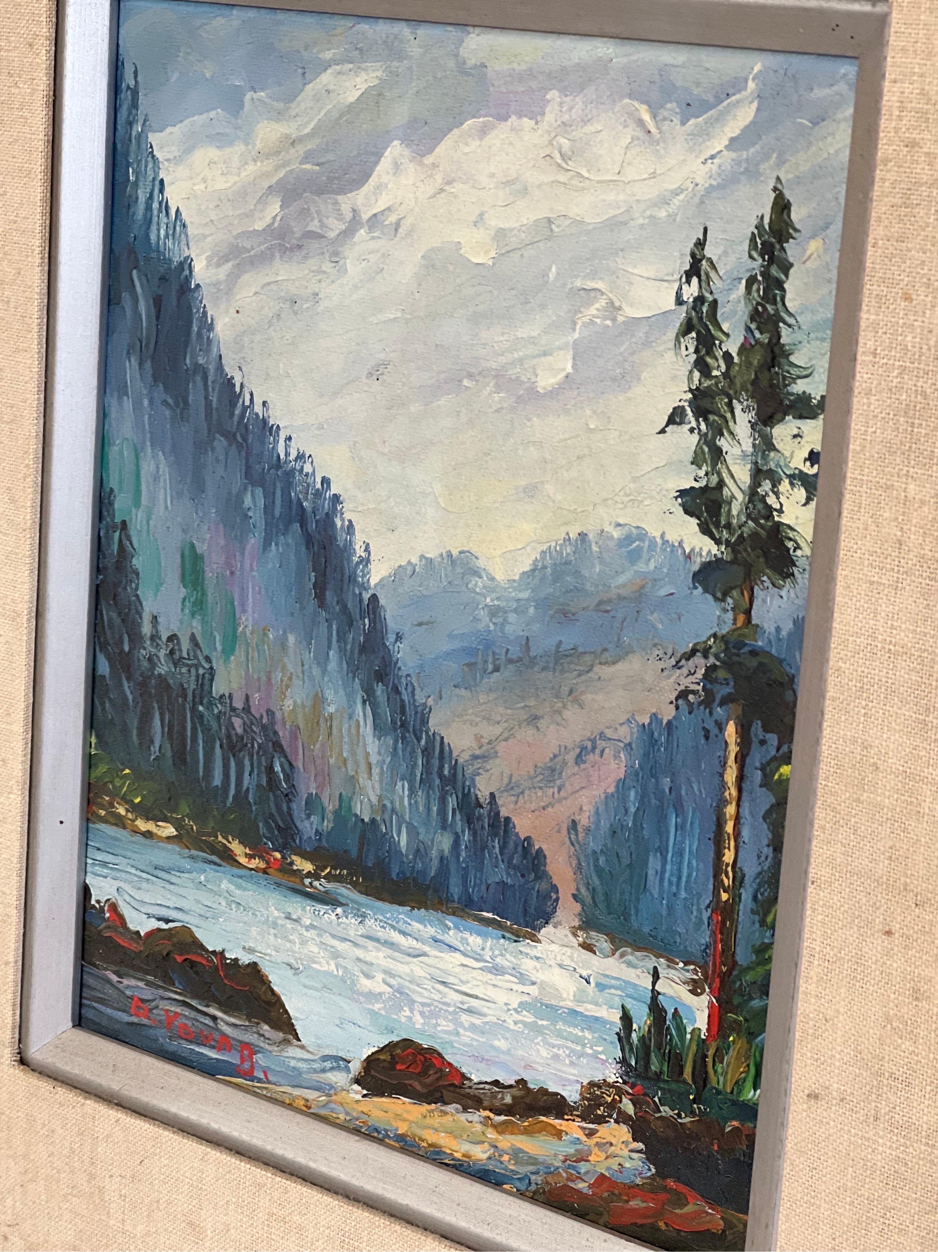 Vintage Framed Art Set of 2 In Good Condition For Sale In Seattle, WA