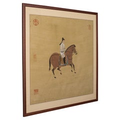 Antique Framed Artwork, Oriental, Ink on Paper, Chinese School, Mid 20th Century