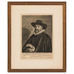 Vintage Framed Dutch Man in Hat Costume Print