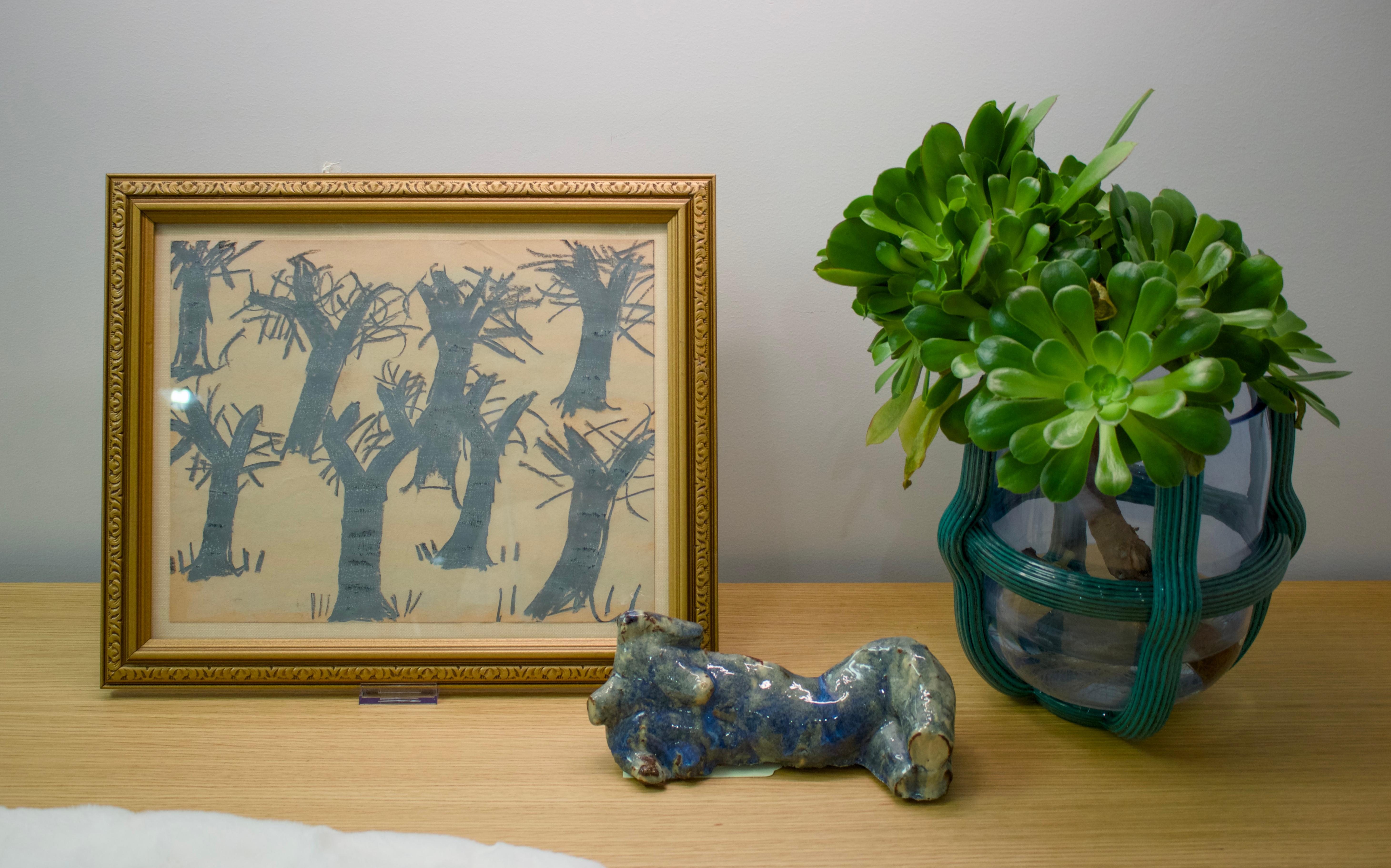 Gerahmter Vintage-Walddruck, La Forêt (20. Jahrhundert) im Angebot