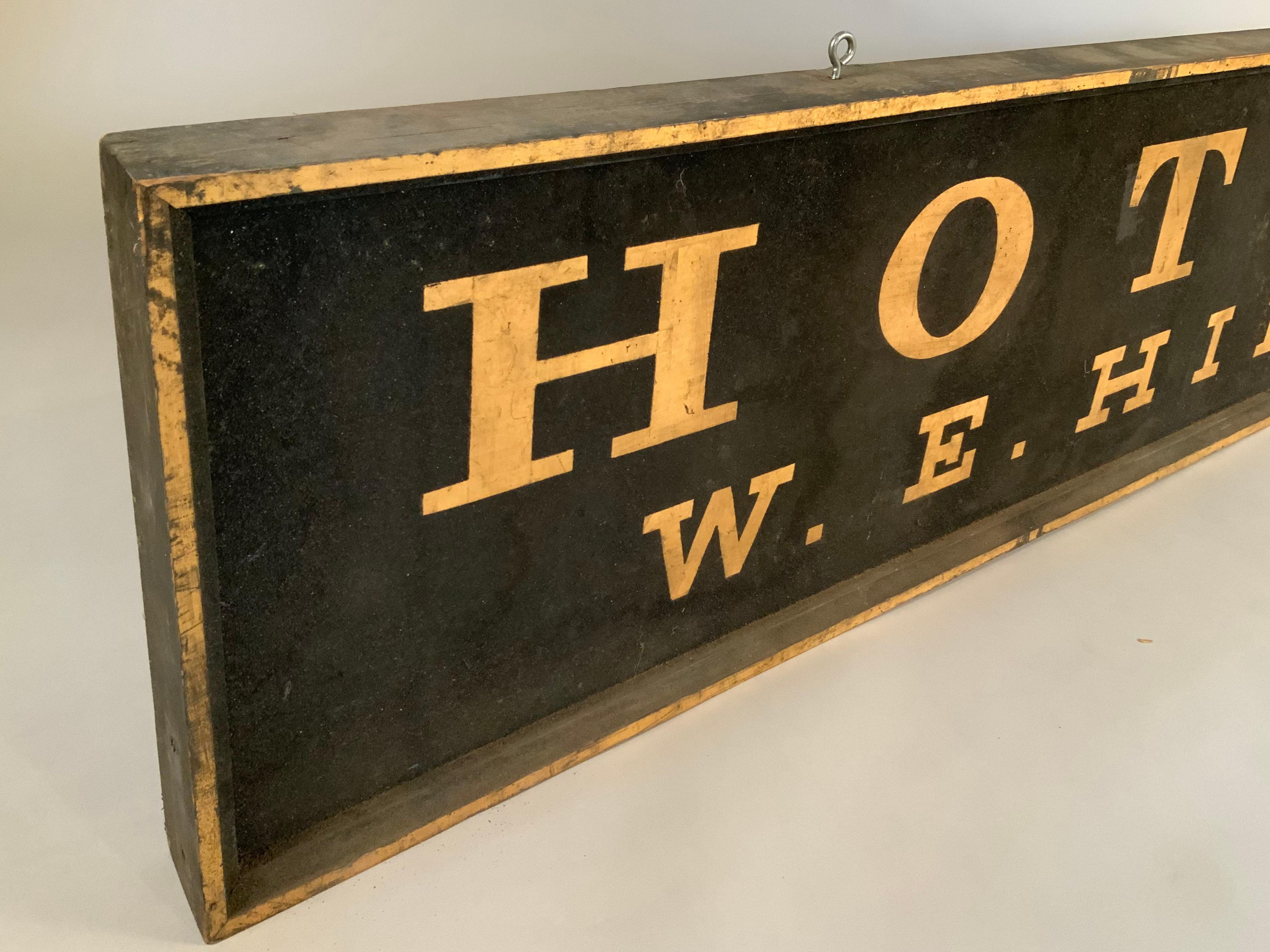 American Vintage Framed Gilded Gold Hotel Trade Sign