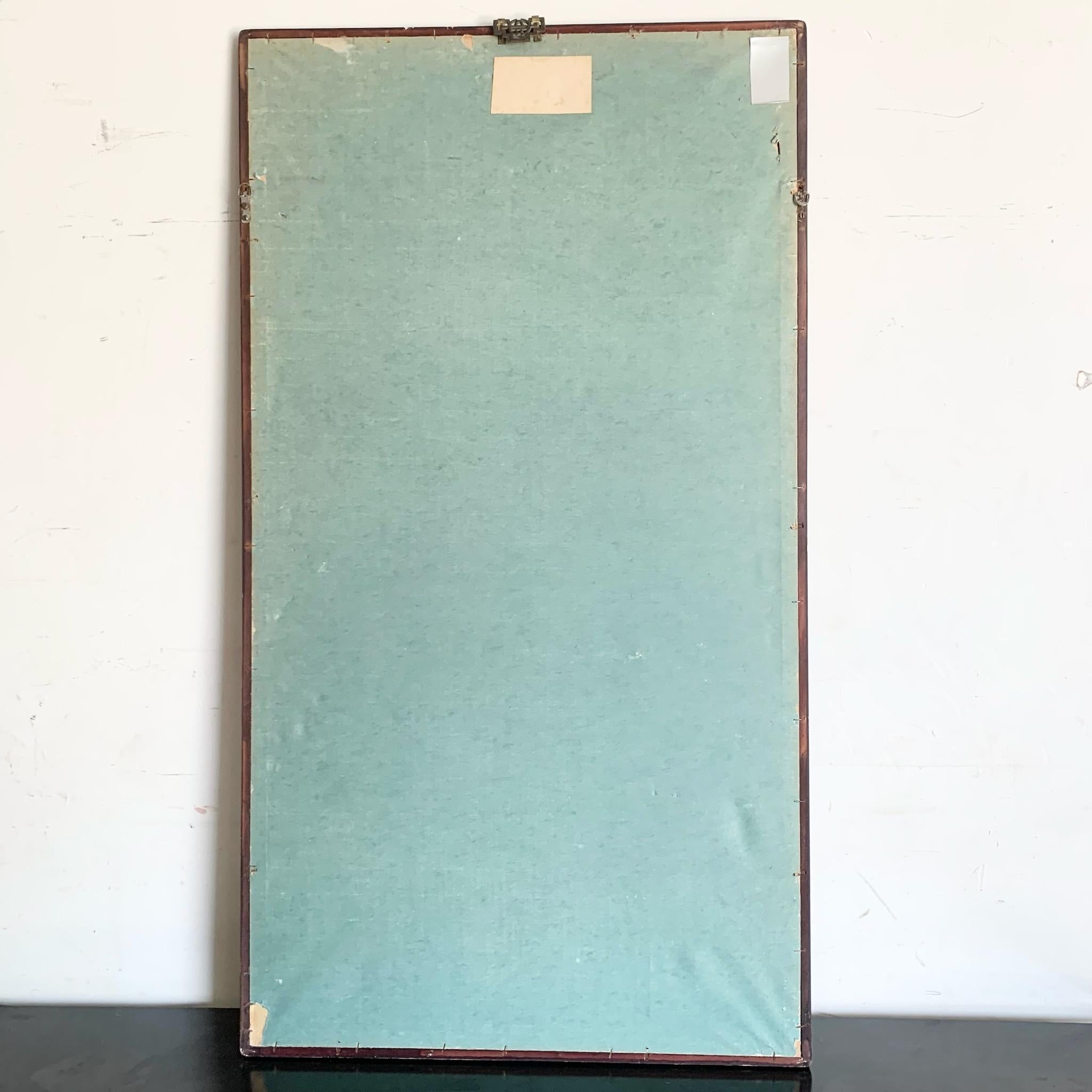 Gerahmtes japanisches Seidengemälde einer Tänzerin, die Trommel spielt, Vintage im Angebot 5