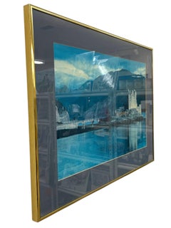 Vintage Framed Landscape Photograph of Castle