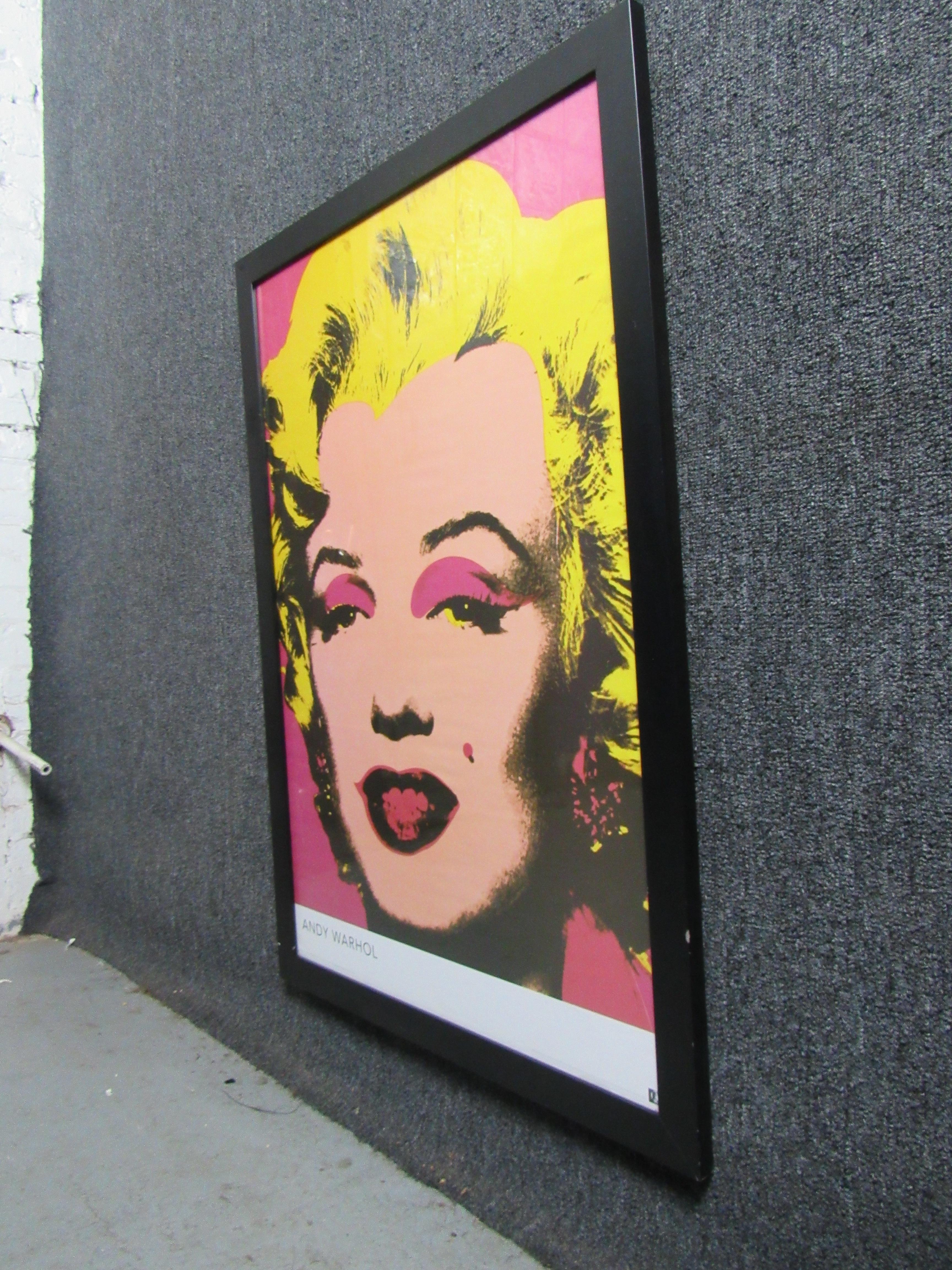 American Vintage Framed Marilyn Monroe by Andy Warhol Poster For Sale