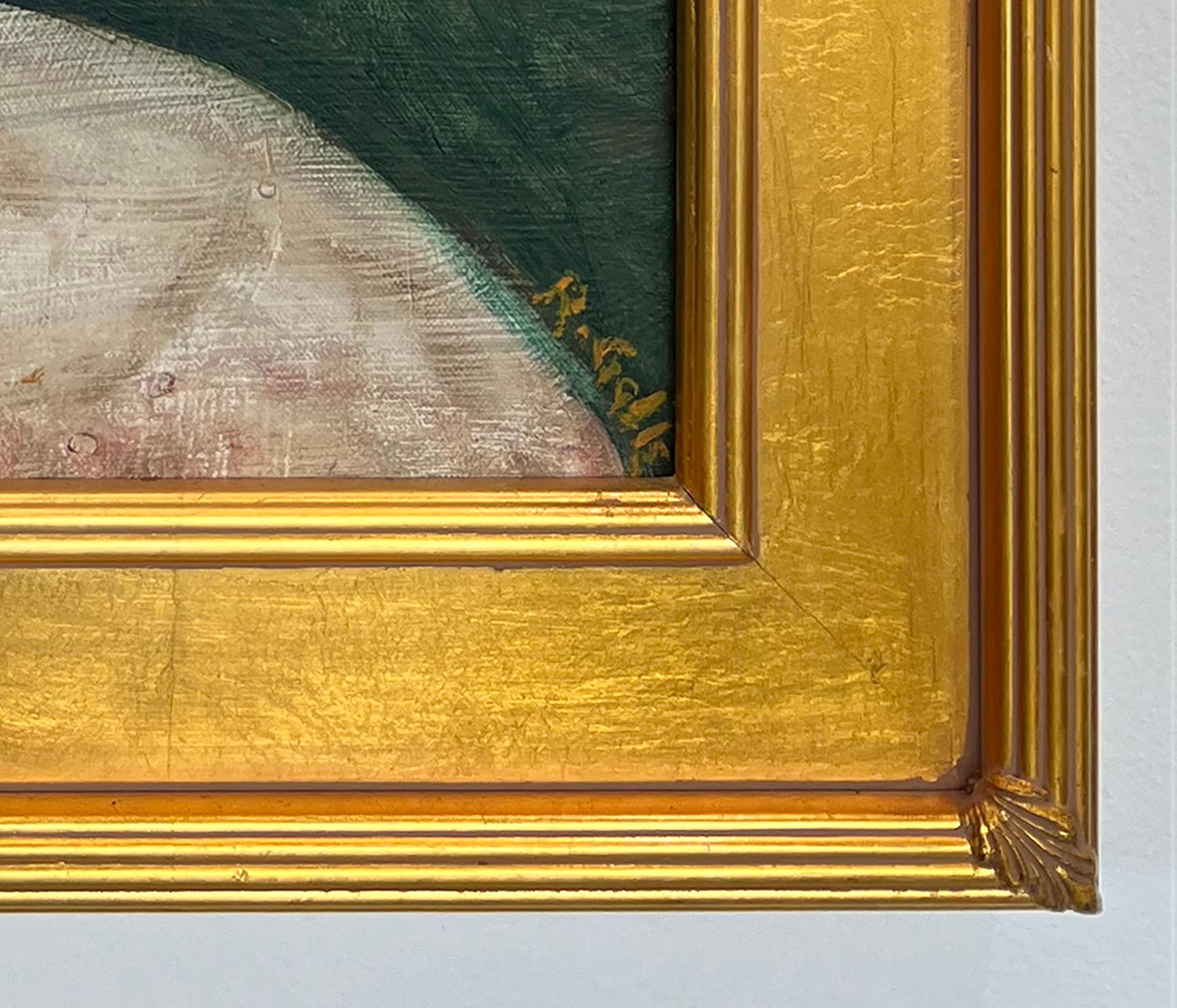 Vintage Framed Mid-century Male Nude Study Oil Painting For Sale at 1stDibs
