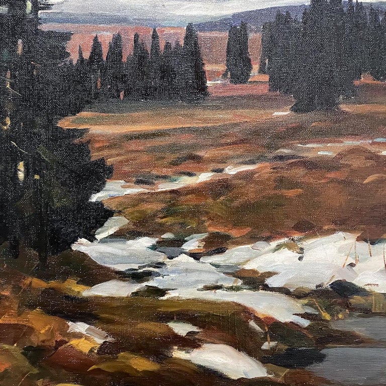 Vintage Framed Oil Painting on Canvas by Lucien Hock (18991972) For