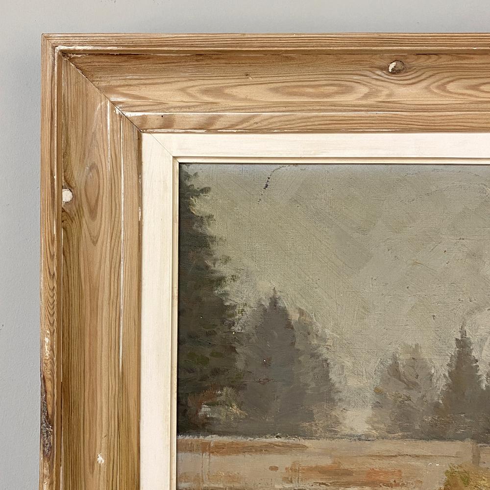 Vintage Framed Oil Painting on Canvas by W. Libert In Good Condition For Sale In Dallas, TX