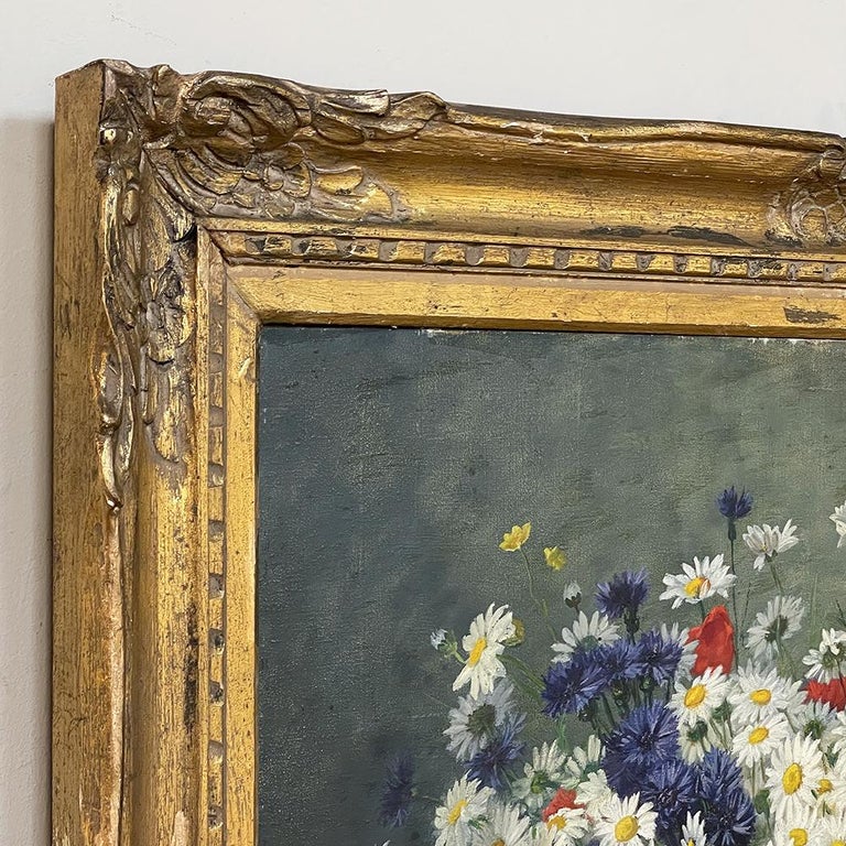 Vintage Framed Oil Painting on Canvas of Still Life signed Laenen For