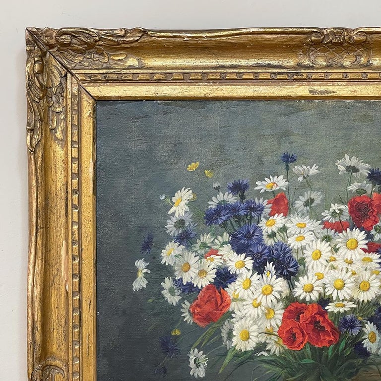 Vintage Framed Oil Painting on Canvas of Still Life signed Laenen For