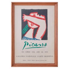 Vintage Framed Pablo Picasso Exhibition Poster from Gallery in Rome, Italy, 1953