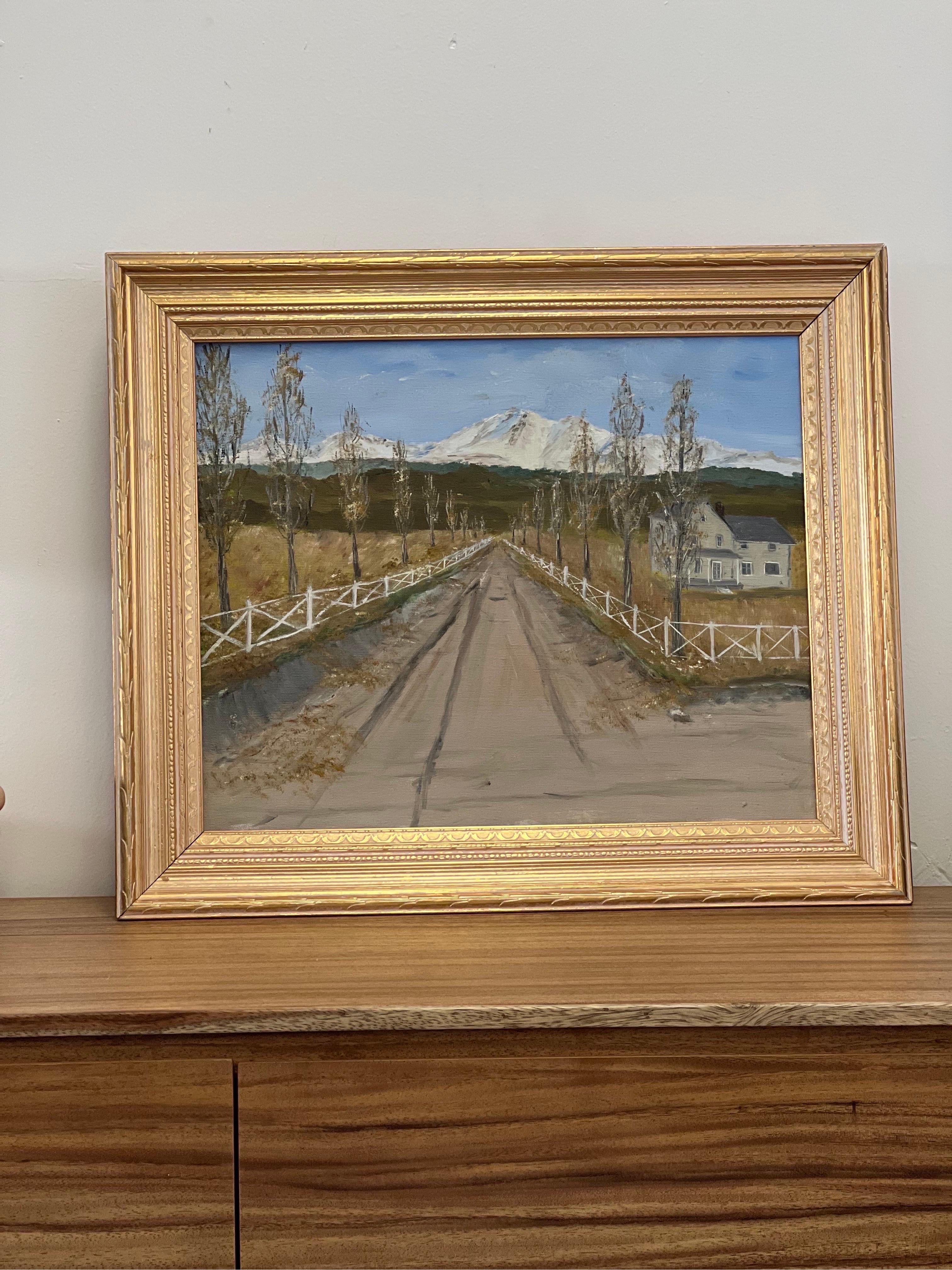 Late 20th Century Vintage Framed Painting For Sale