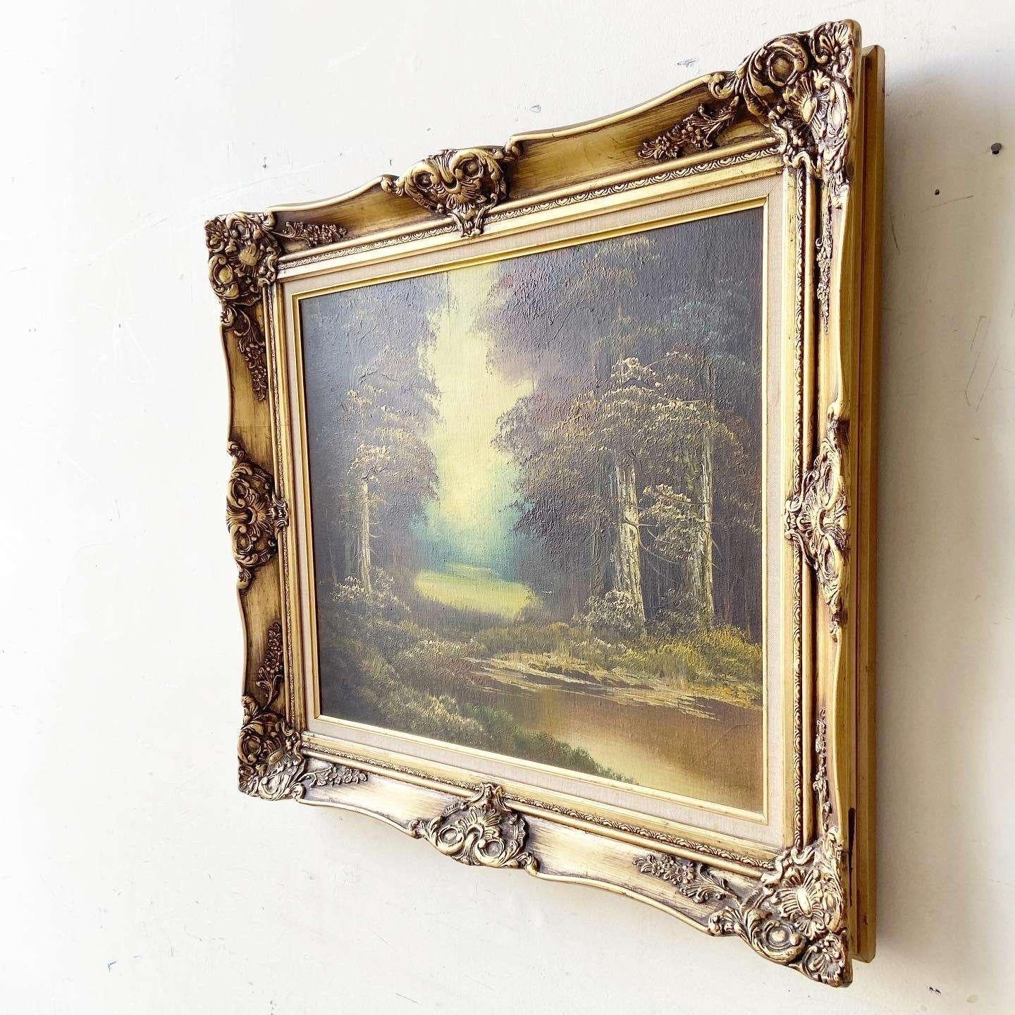 American Vintage Framed Painting From Abuelita and Abuelito’s