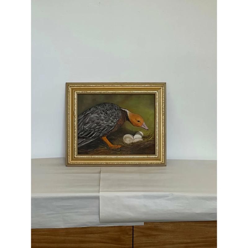 Vintage Framed Painting of a Serene Scene In Good Condition For Sale In Seattle, WA