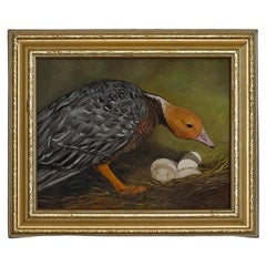 Vintage Framed Painting of a Serene Scene