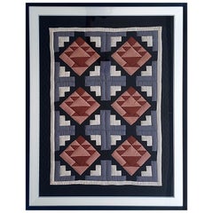 Gerahmtes, gestepptes, geometrisches Textil