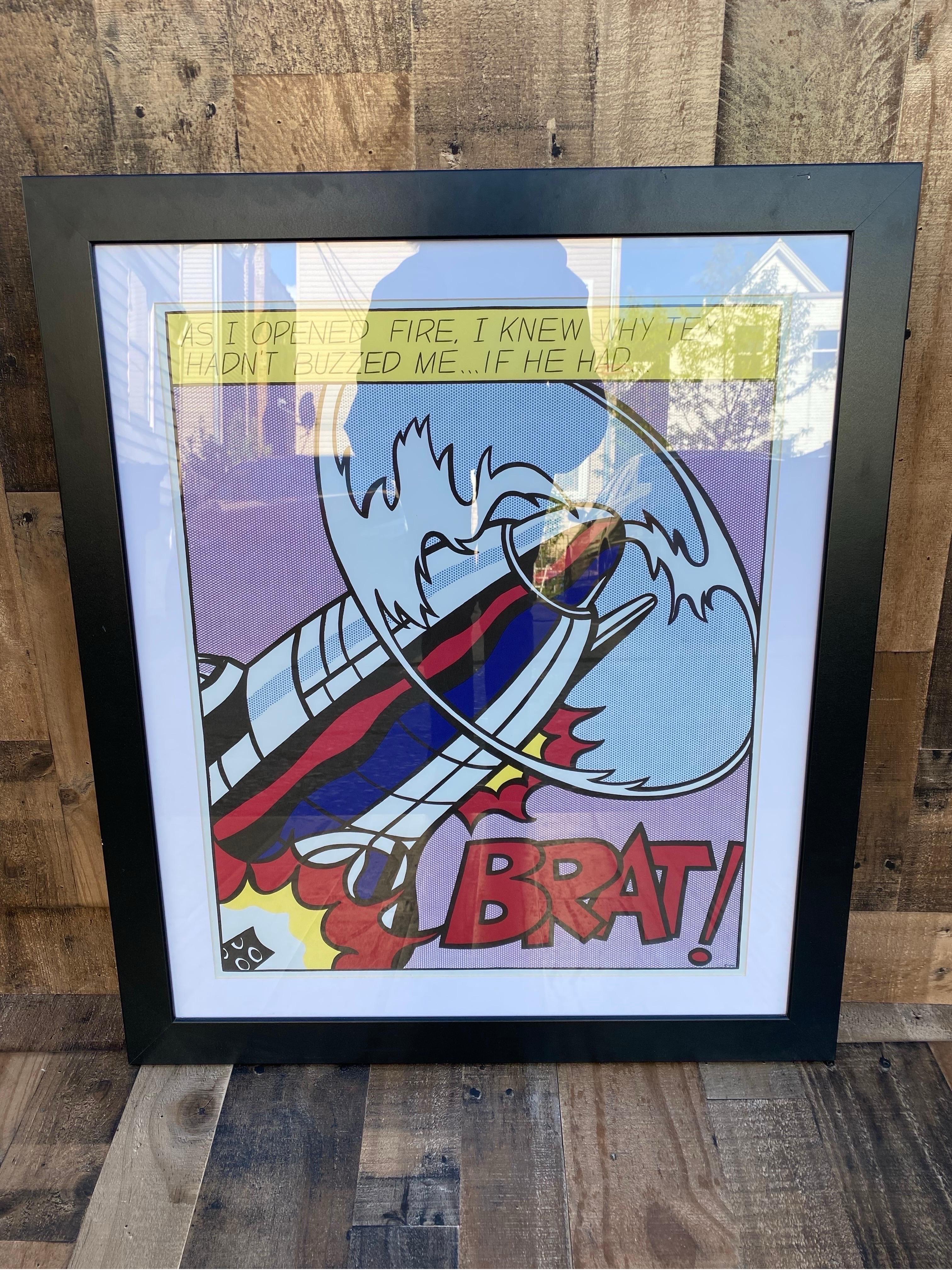 Gerahmte Roy Lichtenstein-Lithographiedrucke im Vintage-Stil, Stedelijk Museum, Stedelijk, 3er-Set, Stedelijk im Zustand „Gut“ im Angebot in Chicago, IL