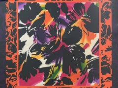 Vintage Framed Scarf Signed " JEAN-LOUIS SCHERRER PARIS"