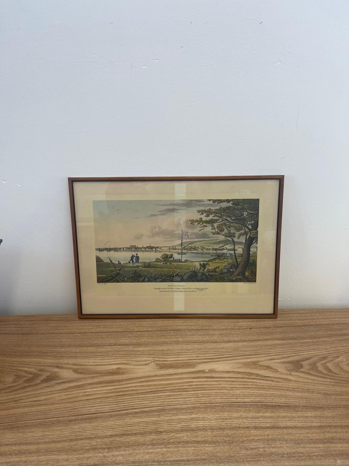 Dedication and information about this Print are included at the bottom of the frame. Two similar artwork are available through Separate listings. Vintage Condition Consistent with Age as Pictured.

Dimensions. 19 W ; 1/2 D ; 13 1/2 H