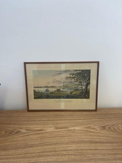 Vintage Framed Scenic Print of Montreal St. Helens Island by J Gray.