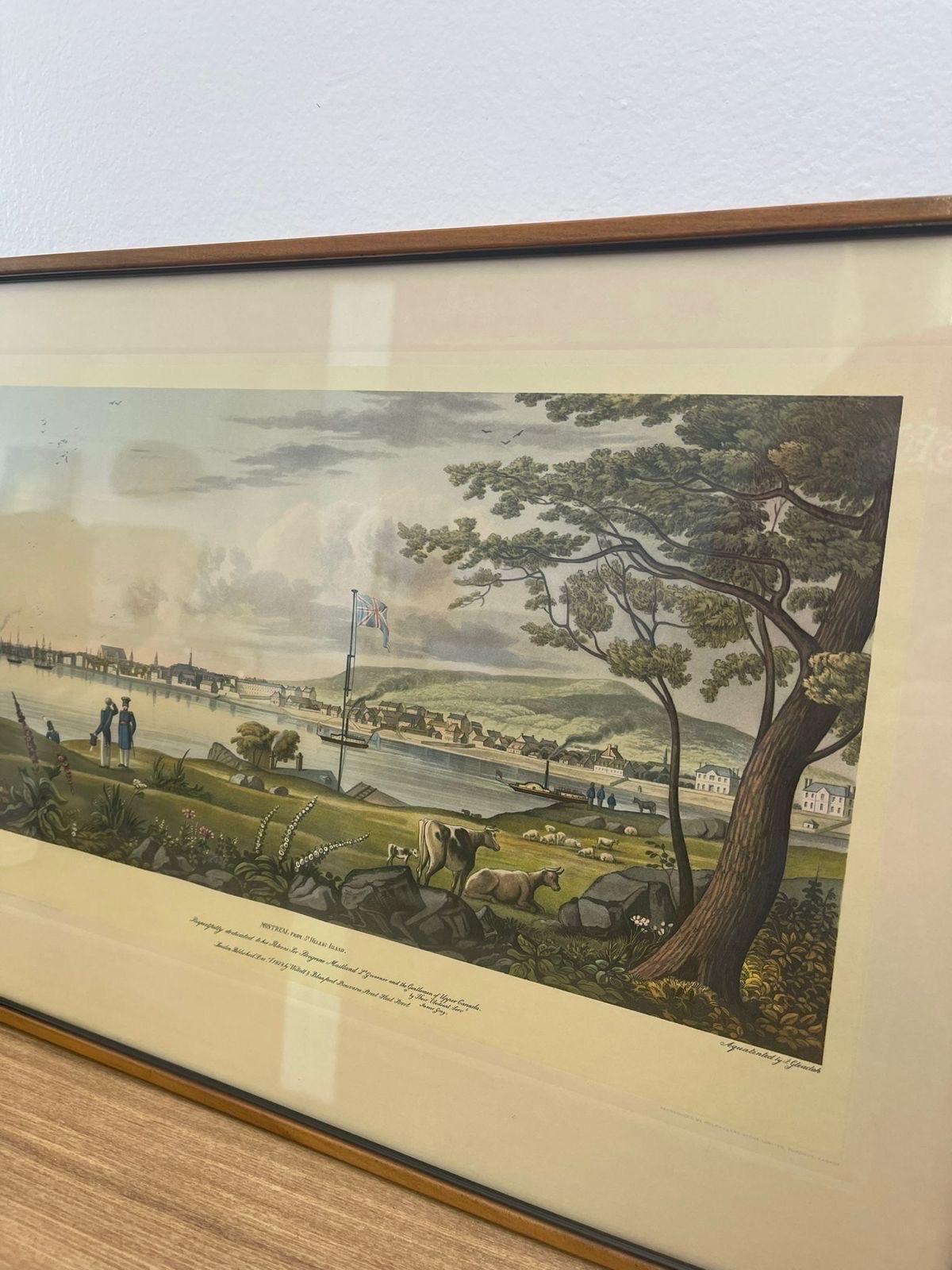 Vintage Framed Scenic Print of Montreal St. Helens Island by J Gray. For Sale 2