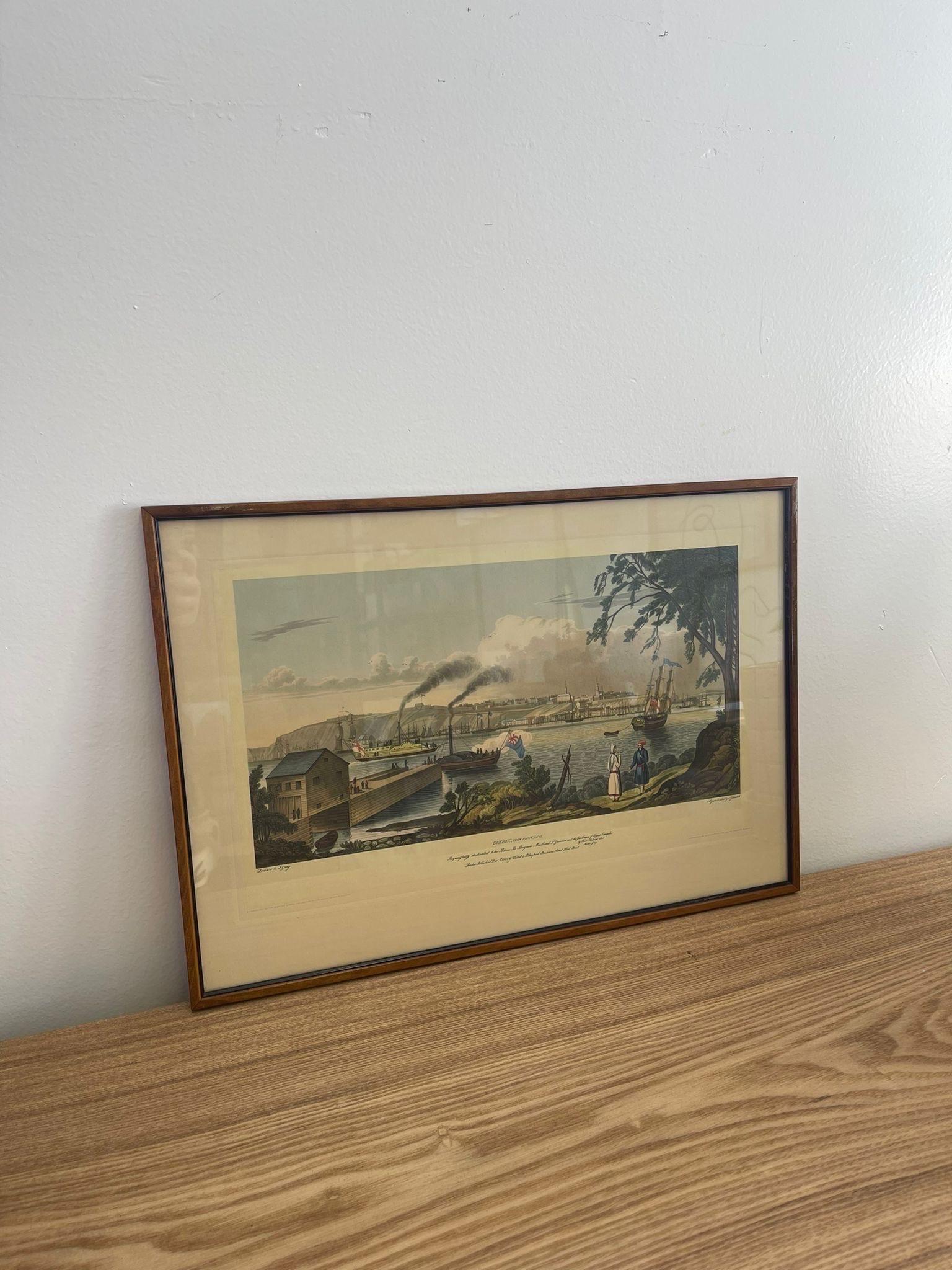 Dedication and information about this print are included at the bottom of the frame. Two similar Artwork are available through separate listings. Vintage Condition Consistent with Age as Pictured.

Dimensions. 19 W ; 1/2 D ; 13 1/2 H