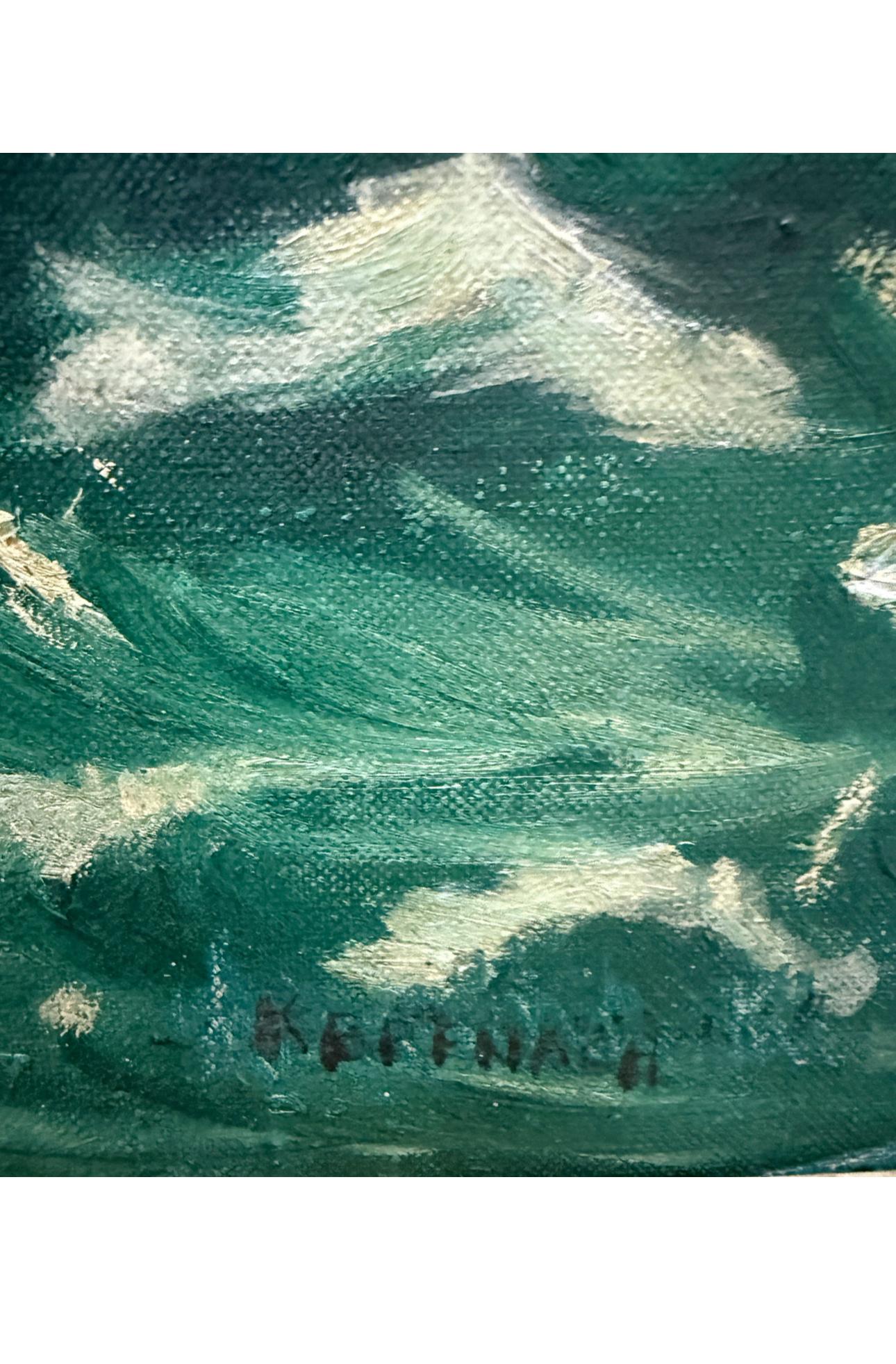 Ein Vintage-Gemälde eines Schoners.

Signiert vom Künstler (Unterschrift unleserlich).

Scheint Öl auf Leinwand oder Karton zu sein und aus der ersten Hälfte des 20. Jahrhunderts zu stammen.

Gerahmt in einem Vintage-Holzrahmen.

Abmessungen mit
