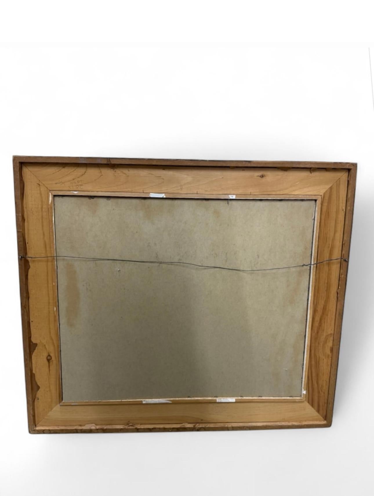 Vintage gerahmt Schooner Segeln Malerei (amerikanisch) im Angebot