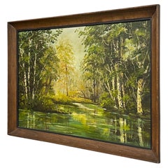 Arte vintage enmarcado y firmado