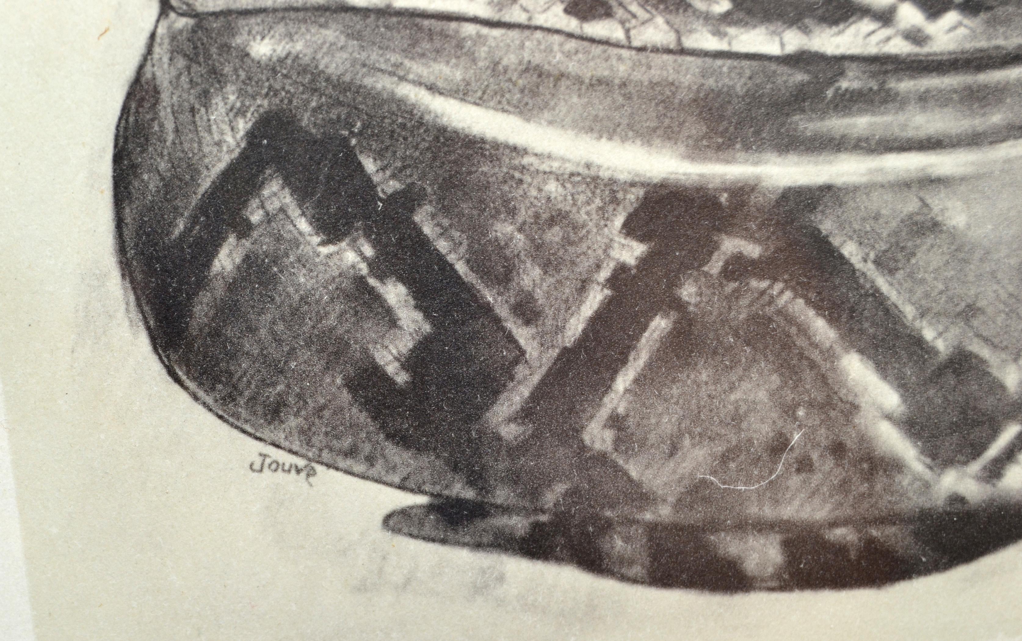 Vieille croquise encadrée serpent du livre Peinture et dessins de Paul Jouve 1930 en vente 3