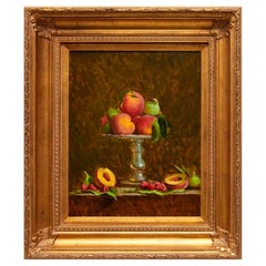 Vintage Framed Still Life Painting of Summer Fruits by Jim Rodgers