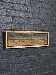 Vintage Framed “The Crucifixion” Panoramic Religious Print