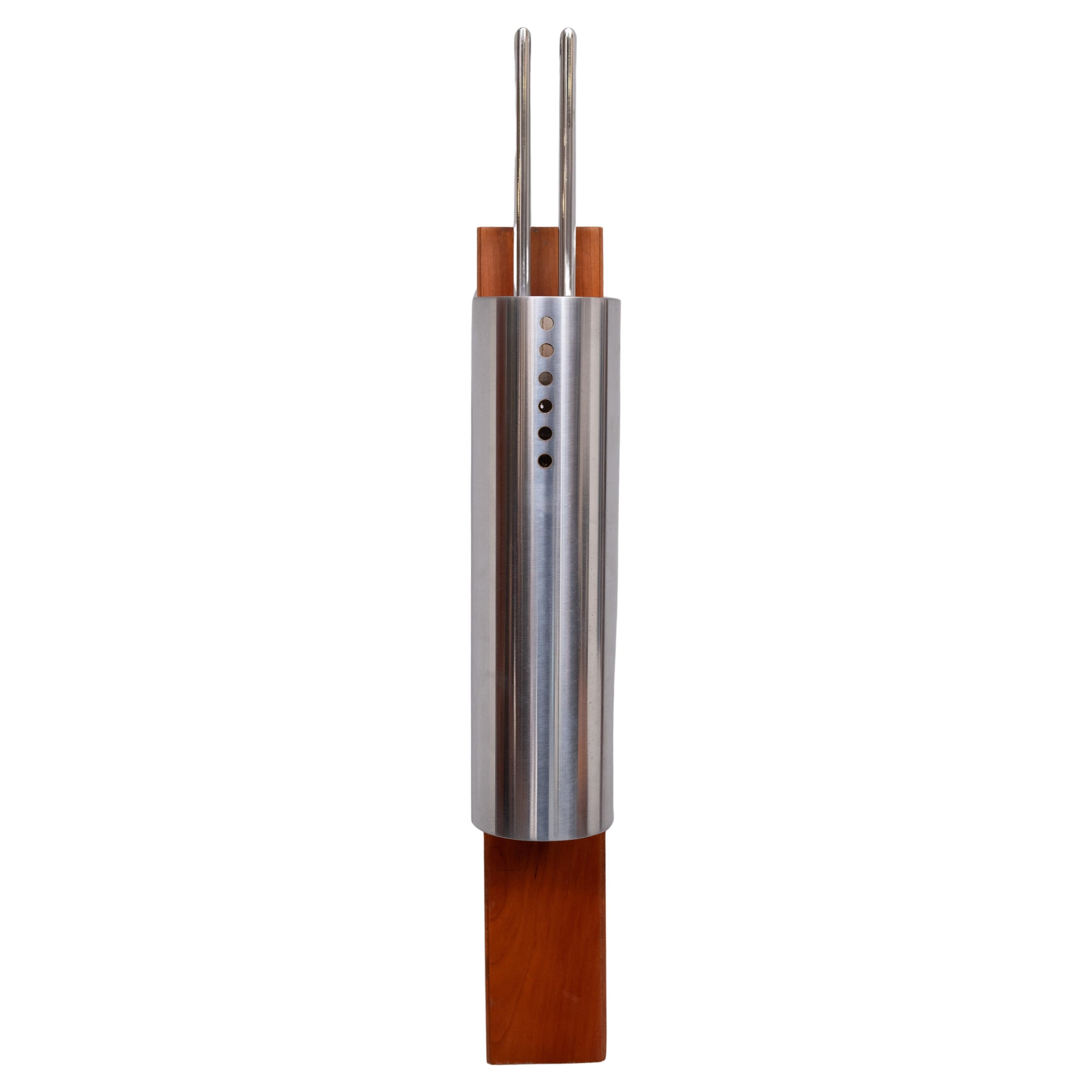 Mid-Century Modern Vintage  France Stainless Steel Tube wall lamps 1970s For Sale