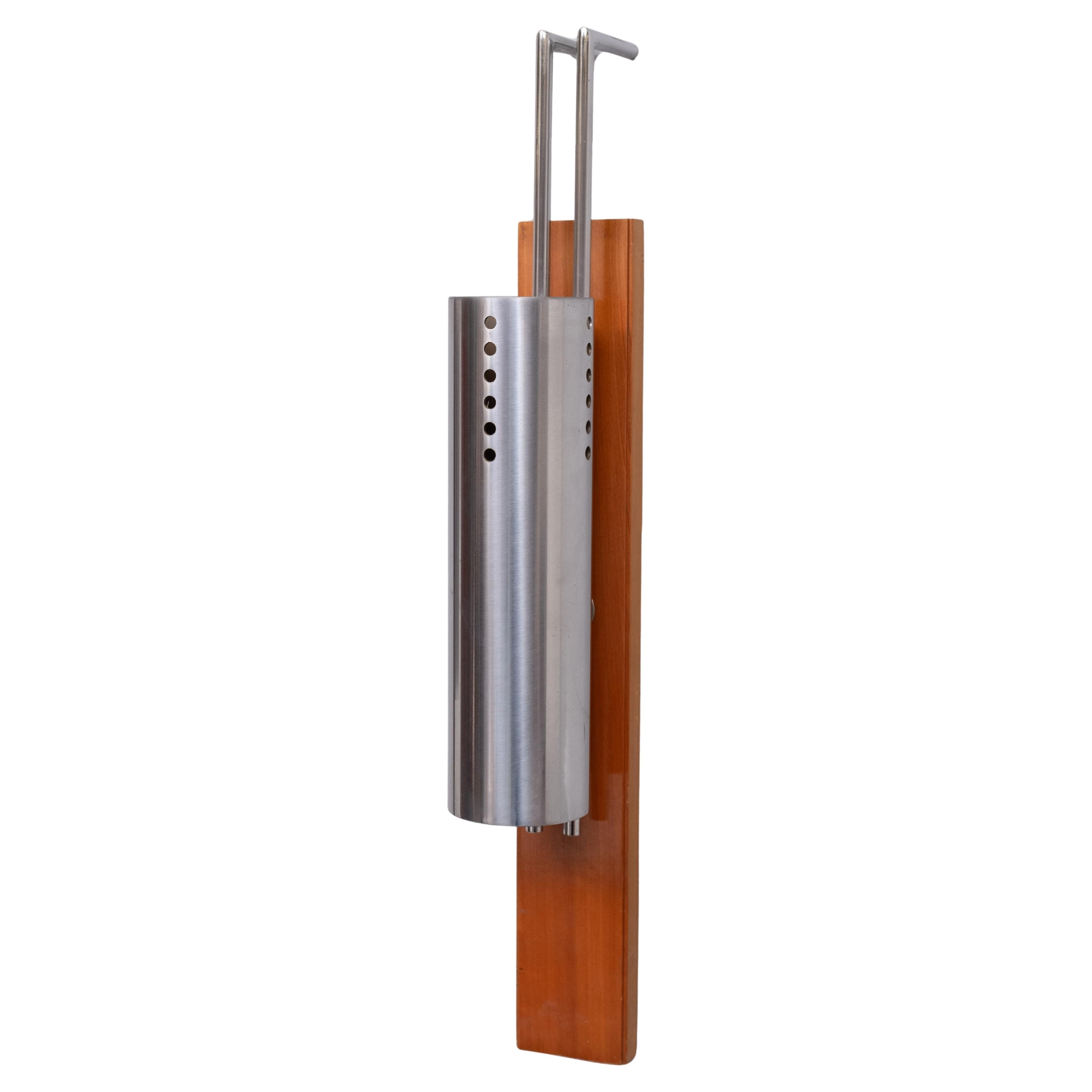 French Vintage  France Stainless Steel Tube wall lamps 1970s For Sale