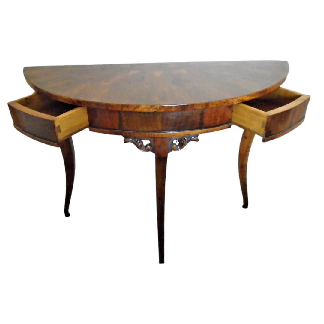 vintage demi lune table