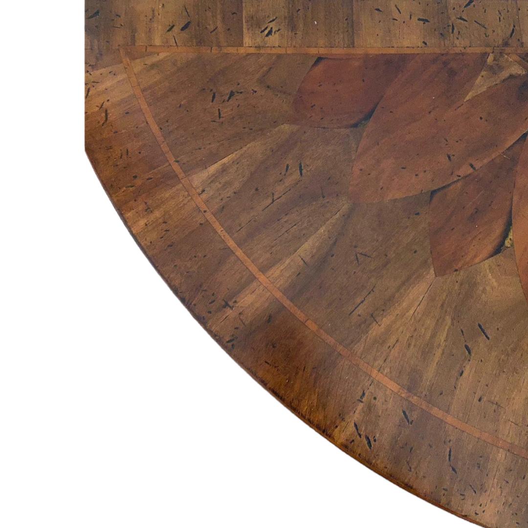 Francesca Molon Demi-Lune-Tisch mit Intarsien, Vintage (Holz) im Angebot