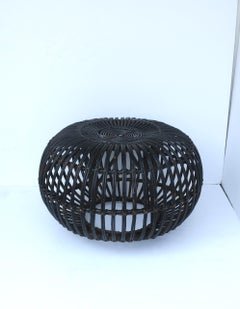 Franco Albini Attrib. Wicker Rattan Ottoman Pouf