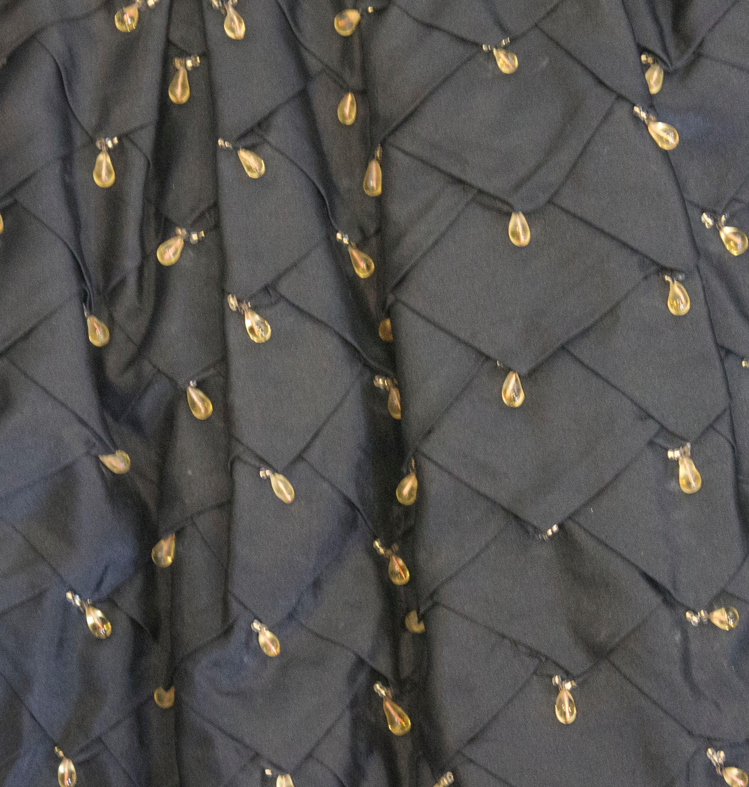 Falda de seda vintage Franco Bertoli con adornos en venta 5