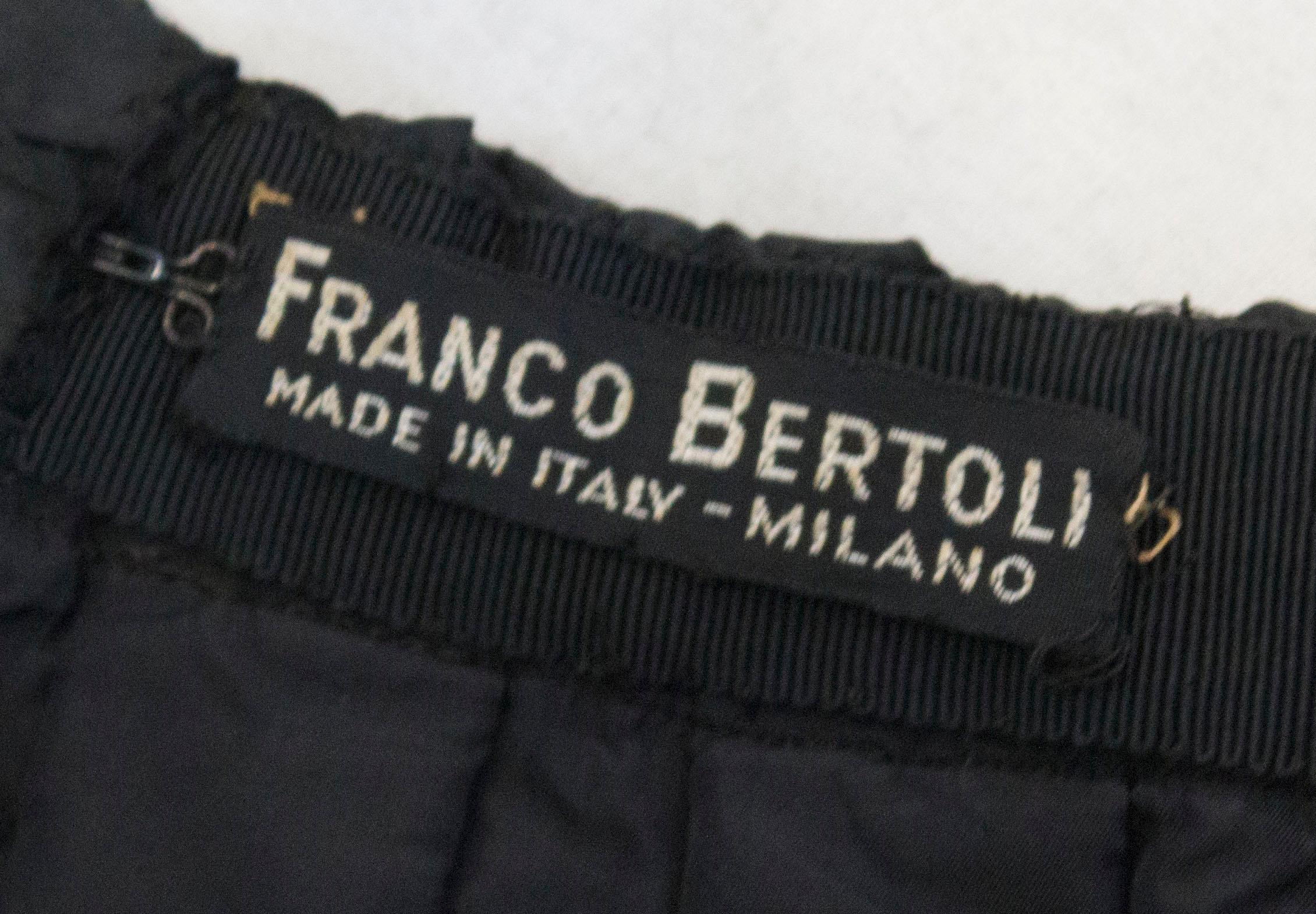 Vintage Franco Bertoli Silk Skirt with Decoration For Sale 3