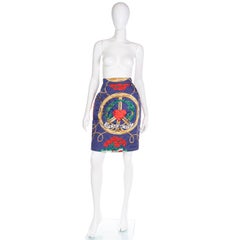 Vintage Franco Moschino Peace Sign & Hearts Cheap and Chic Quilted Skirt