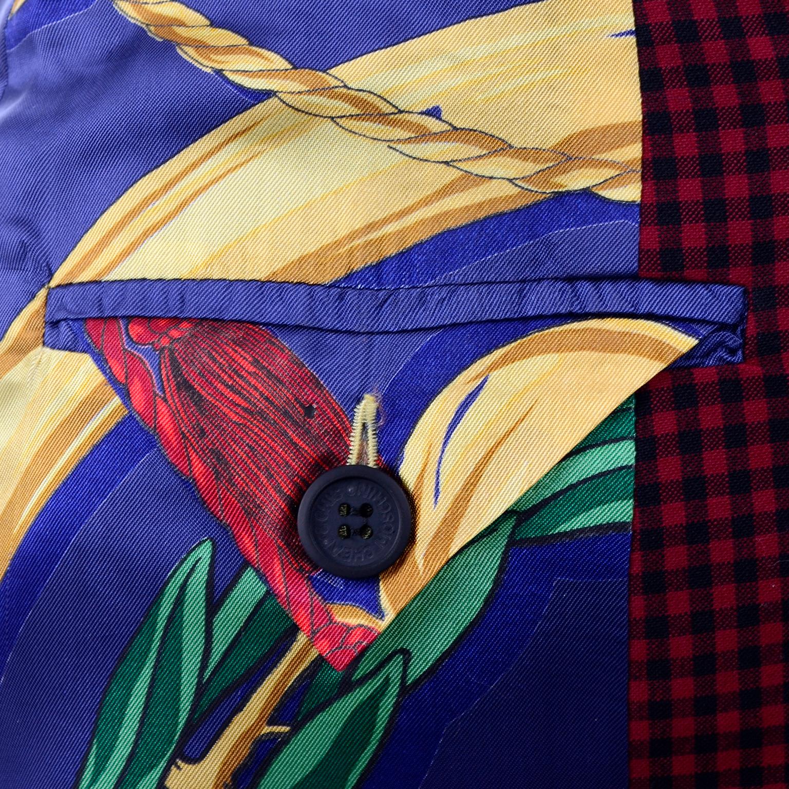 Vintage Franco Moschino Pret a Porter Nautical Print Skirt w/ Fans & Vines 5