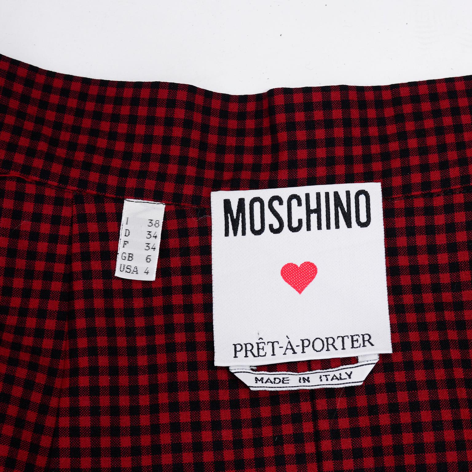 Vintage Franco Moschino Pret a Porter Nautical Print Skirt w/ Fans & Vines 7