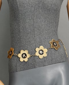 Vintage FRANCO MOSCHINO Profile Flower Novelty Belt