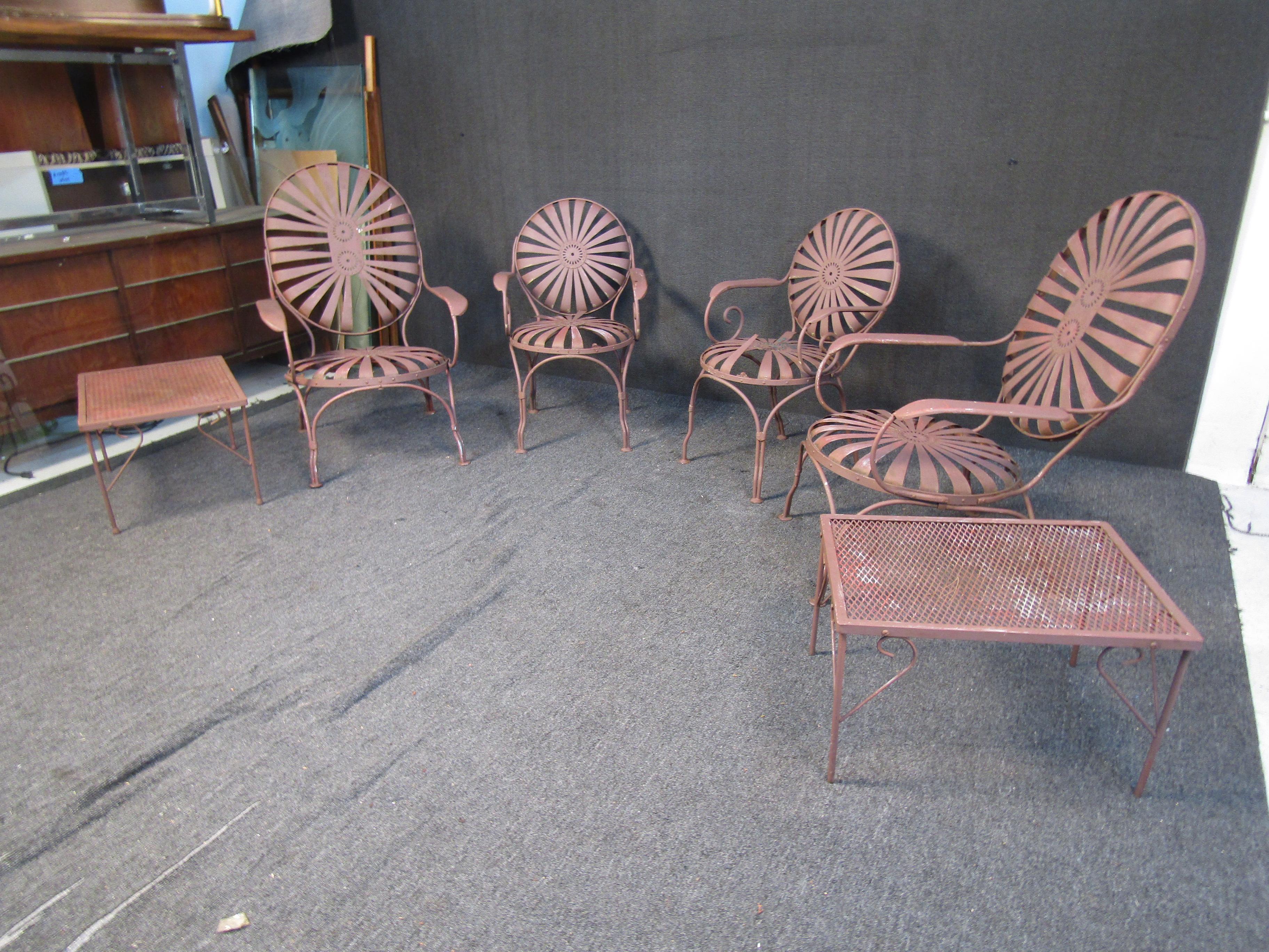 francois carre sunburst chairs